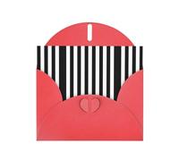 YYHWHJDE Biglietto di auguri rosso a righe bianche e nere, perfetto per San Valentino, anniversario di matrimonio e inviti per feste