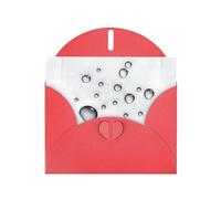 YYHWHJDE Biglietto di auguri rosso con consigli per piccole gocce d'acqua, immagine perfetta per San Valentino, anniversario di matrimonio e inviti per feste