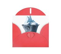 YYHWHJDE - Biglietto di auguri rosso con immagine della punta dell'iceberg perfetto per San Valentino, anniversario di matrimonio e inviti per feste