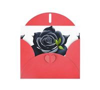 YYHWHJDE Biglietto di auguri rosso con immagine di gocce d'acqua rosa scura, perfetto per San Valentino, anniversario di matrimonio e inviti per feste