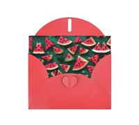 YYHWHJDE Biglietto di auguri rosso con motivo anguria per Natale, compleanno dei bambini, San Valentino e invito per feste