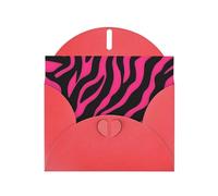 YYHWHJDE Biglietto di auguri rosso con stampa di zebra, tigre, leopardo, rosa, per Natale, compleanno dei bambini, San Valentino e inviti per feste