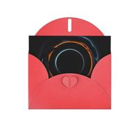 YYHWHJDE Biglietto di auguri rosso misterioso cosmico con stampa di buchi neri per Natale, compleanno dei bambini, San Valentino e invito per feste