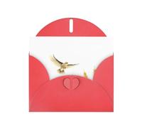 YYHWHJDE Biglietto di auguri rosso Skylarks volare sopra i campi di grano modello per festivo festa di compleanno invito