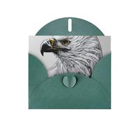 YYHWHJDE Biglietto di auguri verde scuro che disegna un'aquila per Natale, compleanno dei bambini, San Valentino e invito per feste