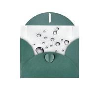 YYHWHJDE Biglietto di auguri verde scuro con consigli per piccole gocce d'acqua, immagine perfetta per San Valentino, anniversario di matrimonio e inviti per feste