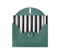 YYHWHJDE Biglietto di auguri verde scuro con motivo a righe bianche e nere per Natale, compleanno dei bambini, San Valentino e invito a feste