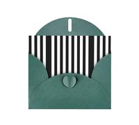 YYHWHJDE Biglietto di auguri verde scuro con motivo a righe bianche e nere, perfetto per San Valentino, anniversario di matrimonio e inviti per feste