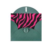 YYHWHJDE Biglietto di auguri verde scuro con stampa di zebra, tigre, leopardo, rosa, per Natale, compleanno dei bambini, San Valentino e inviti per feste