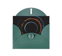 YYHWHJDE Biglietto di auguri verde scuro misterioso cosmico con stampa di buchi neri per Natale, compleanno dei bambini, San Valentino e invito a feste