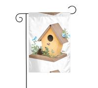 YYHWHJDE Bird's House Picture Garden pennone esterno cortile decorazione fronte-retro 30,5 x 45,7 cm