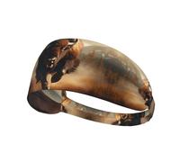 YYHWHJDE Bison Run Picture - Fascia sportiva da donna, a prova di sudore, fascia elastica estiva