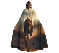 YYHWHJDE Bison Run Stampe Halloween Adulto Mantello con Cappuccio Uomini e Donne Abbigliamento Mantello Gioco di Ruolo