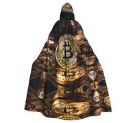YYHWHJDE bitcoin Picture - Mantello con cappuccio per adulti, per Halloween, lungo, adatto per uomini e donne