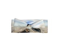 YYHWHJDE Boat On The Beach Prints, fascia per capelli per neonato, morbida ed elastica, per bambine da 0 a 6 mesi