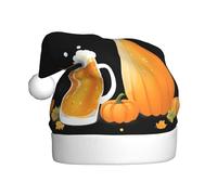 YYHWHJDE Bollicine zucca birra stampe cappello di Natale per adulti qualità accessorio festivo realizzato morbido, leggero