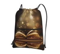 YYHWHJDE Book Under The Light Prints, zaino con coulisse e cerniera, leggero, impermeabile, per viaggi, yoga e avventure quotidiane