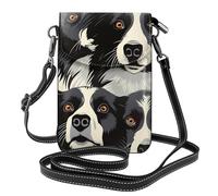 YYHWHJDE Border Collie Picture - Telefono cellulare da donna con prepuzio in pelle, tracolla piccola regolabile