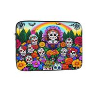 YYHWHJDE Borsa a tasca antiurto per laptop da 13", motivo Day of The Dead, per uomini e donne, ideale per viaggi d'affari, scuola e uso quotidiano