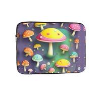 YYHWHJDE Borsa a tasca per laptop da 13", con motivo a funghi, antiurto, per uomini e donne, ideale per viaggi d'affari, scuola e uso quotidiano