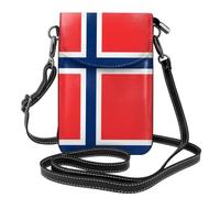 YYHWHJDE Borsa a tracolla in vera pelle con bandiera norvegese