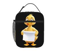 YYHWHJDE Borsa per il pranzo isolata portatile Little Duck Looking at The Test Pape Picture riutilizzabile borsa per il pranzo durevole per uomini e donne facile da trasportare