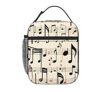 YYHWHJDE Borsa termica portatile per il pranzo a tema musicale con chiavi di musica, riutilizzabile, resistente per uomini e donne