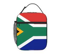 YYHWHJDE Borsa termica portatile per il pranzo con immagine della bandiera del Sud Africa, riutilizzabile, durevole, per uomini e donne, facile da trasportare