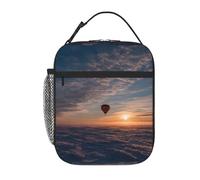 YYHWHJDE Borsa termica portatile per il pranzo con mongolfiera all'alba, riutilizzabile, durevole, per uomini e donne, facile da trasportare