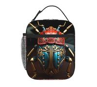 YYHWHJDE Borsa termica portatile per il pranzo con motivo a scarabeo, riutilizzabile, durevole, per uomini e donne