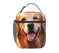 YYHWHJDE Borsa termica portatile per il pranzo con stampa di cane Golden Retriever borsa per il pranzo riutilizzabile durevole per uomini e donne facile da trasportare