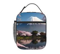 YYHWHJDE Borsa termica portatile per il pranzo Monte Fuji all'inizio della primavera modello riutilizzabile borsa per il pranzo durevole per uomini e donne facile da trasportare