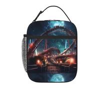 YYHWHJDE Borsa termica portatile per il pranzo, motivo con montagne russe, riutilizzabile, durevole, per uomini e donne, facile da trasportare