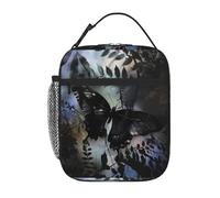 YYHWHJDE Borsa termica portatile per il pranzo, motivo: farfalle e ombre nella valle, riutilizzabile, per uomini e donne, facile da trasportare