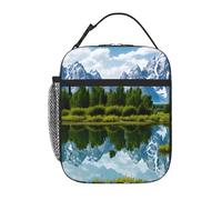 YYHWHJDE Borsa termica portatile per il pranzo, motivo: Grand Teton National Park, riutilizzabile, durevole, per uomini e donne, facile da trasportare