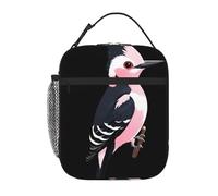 YYHWHJDE Borsa termica portatile per il pranzo, motivo picchio, riutilizzabile, durevole, per uomini e donne