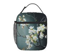 YYHWHJDE Borsa termica portatile per il pranzo, motivo rami di salice, riutilizzabile, durevole, per uomini e donne