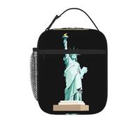 YYHWHJDE Borsa termica portatile per il pranzo, motivo: Statua della Libertà, riutilizzabile, durevole, per uomini e donne, facile da trasportare