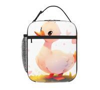 YYHWHJDE Borsa termica portatile per il pranzo The Kind Little White Duck modello riutilizzabile borsa per il pranzo durevole per uomini e donne