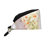 YYHWHJDE Bouffant Scrub Caps Happy Fat White Cat Prints - Cuffia chirurgica regolabile per uomini e donne