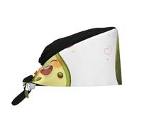 YYHWHJDE Bouffant Scrub Caps Super Happy Avocado Prints - Cuffia chirurgica regolabile per uomini e donne, nero