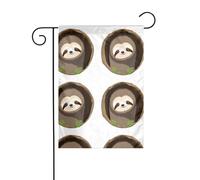 YYHWHJDE Bradipo in un foro albero Immagine Giardino pennone esterno cortile decorazione su entrambi i lati 30,5 x 45,7 cm