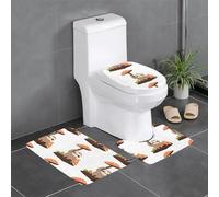 YYHWHJDE Bradipo sotto l'albero dei funghi Immagine Tappetino antiscivolo set di tre pezzi tappeto bagno antiscivolo durevole