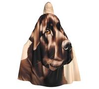 YYHWHJDE Brown Labrador Retriever Stampe Halloween Adulto Mantello Con Cappuccio Uomini E Donne Abbigliamento Mantello Gioco di Ruolo