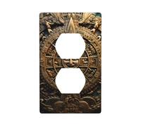 YYHWHJDE Calendario Maya Fine del Mondo Immagine Doppia Presa Pannello a Parete Pannello Elettrico Presa Elettrica Piastra di Copertura è Infrangibile e Durevole 11,4 x 7 cm