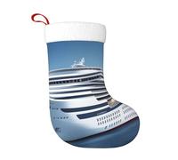 YYHWHJDE Calza di Natale con motivo nave da crociera, accessorio decorativo soffice e morbido, per donne e uomini