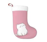 YYHWHJDE Calza di Natale Vesti come un simpatico gattino Stampe Morbido, leggero, con una buona sensazione tattile Facile da appendere