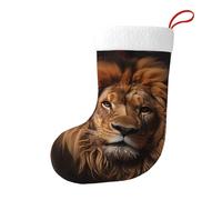Yyhwhjde Calze decorative natalizie con immagine di The Lion's Gaze per riempire piccoli regali come caramelle e piccoli giocattoli