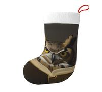 Yyhwhjde Calze decorative natalizie con immagine di un libro con gufo, per riempire piccoli regali come caramelle e piccoli giocattoli