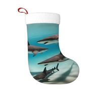 YYHWHJDE Calze decorative natalizie con pesci nel mare profondo Stampe utilizzate per attività della comunità, spettacoli teatrali e riunioni di festa